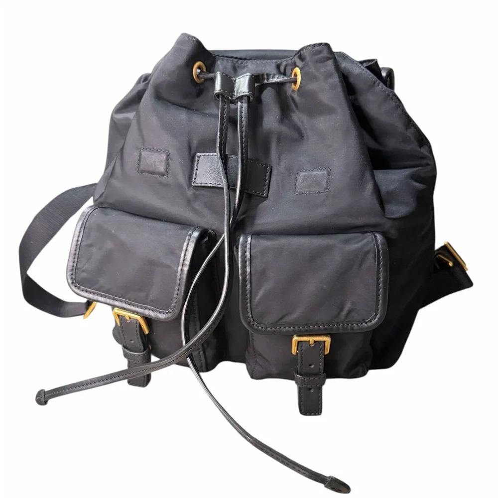 Tory Burch Nylon and Leather Black Backpack